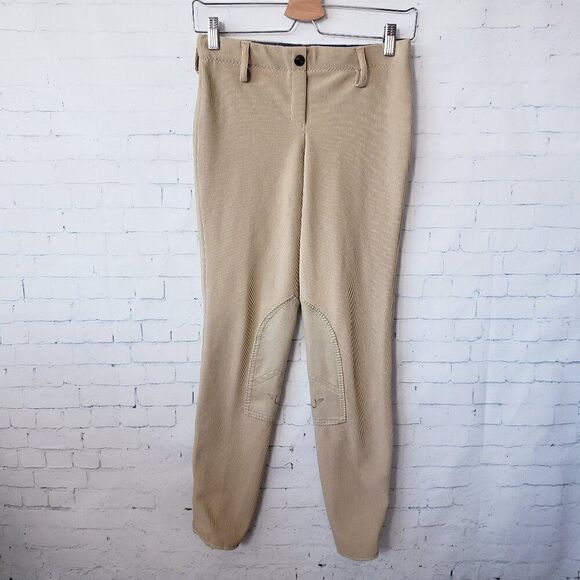 Tuffrider Ladies Sierra Knee Patch Breeches Size 26 Waist Tan Equestrian *READ* - Picture 1 of 13